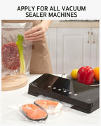 Syntus Vacuum Sealer Bags for Food, 50 Count Quart 8" x 12" Commercial Grade PreCut Bag, BPA Free Food Vac Bags for Storage, Meal Prep or Sous Vide