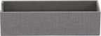 Household Essentials Grey 725-1 Deep Drawer Organizer Box for Storage | 12 in x 4 in x 3.13, Silver