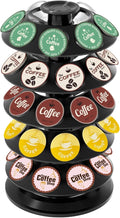 K Cup Holder, Coffee Pod Holder for Keurig Pods - 40 Capsule Spinning Organizer with 360° Turntable, Also Fits Nescafé Dolce Gusto Pods, Space Saving for Kitchen Counter & Office