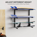 Lumber Storage Rack, Upgrade Cantilever Folding Lumber Rack Wall Mount, Metal 8 Level 32 Inch Plywood Scrap Wood Storage Rack