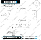 KOKOSIRI Floating Shelf Bathroom Wall Mount Shelves 12-Inch for Bedroom Living Room Kitchen Hanging Rack Brushed Stainless Steel 2 Pack B1105BR-L12-P2