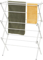 Household Essentials White 5119-1 Indoor Metal Clothes Drying Rack for Laundry