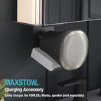 Kohler 81149-SLE-DA1 Maxstow Frameless Two-Door Medicine Cabinet Mirror with Lights, LED Light, Mirror Door & Staggered Shelves, Rectangular Frame, 32 in. W x 40 in. H