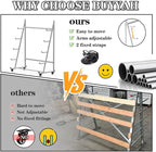 Heavy Duty Horizontal Storage Rack with 3 Inch Wheels 2 Fixed & 2 Swivel, Mobile Material Handling Conduit Pipe Rack Holds up to 2000lbs, 4.2ft x 2.1ft x 5.2ft