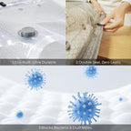 Vacuum Bags for Clothing with 55kPa Air Pump, 15 Pack Vacuum Seal Bags for Travel, Space Saver Bags for Luggage and Suitcases, Carry-on Size Compression Packing Bags