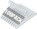SPECILITE Wire Metal Clothes Hangers Bulk 100 Pack for Standard Size Suits, Coats, Shirts, Pants, Skirts, Space Saving, Non Slip,16 Inch 12 Gauge Ultra Thin, White