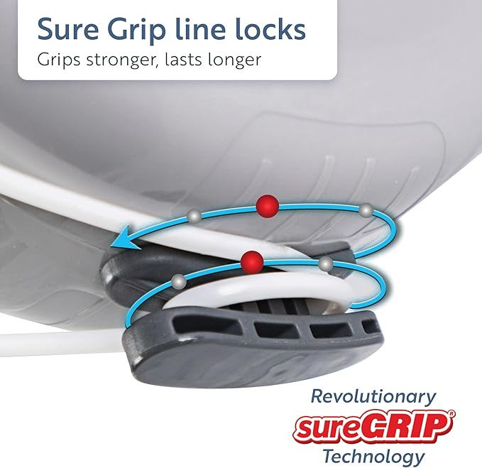 Minky Homecare Retractable Clothesline, PVC Coated, Outdoor | Dual Line | Heavy Duty | Space Saving | 49 Feet, Pack of 4
