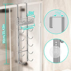 HapiRm Towel Racks for Bathroom Storage - 6 Tier Over The Door & Wall Mount Rolled Towel Storage Organizer Holder with Metal Shelf Basket for Small Bathroom, Camper, Rv - Sliver, Patented