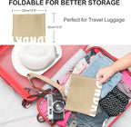 2 Pack XL Travel Laundry Bag, Machine Washable Dirty Clothes Organizer, Large Enough to Hold 4 Loads of Laundry, Easy Fit a Laundry Hamper or Basket (Khaki + Grey)