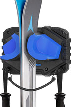 Ski & Snowboard Wall Mount, Fits Most Skis & Snowboards, Anti-Scratch & Non-Slip, Secure Hold Up to 25 lbs, Easy Install, Ski Holder with Pole Hooks, Space-Saving Garage Storage Ski Hanger, 1 Pack