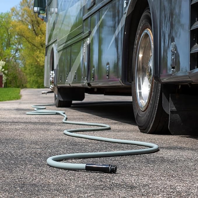 Flexzilla Colors Garden Hose 5/8 in. x 25 ft., Lightweight All-Weather Water Hose, Durable and Flexible, Leak-Free Connections, Slate Gray