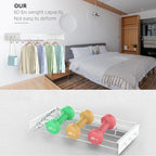 Drying Rack Clothing,Clothes Drying Rack Wall Mounted,Laundry Drying Rack Wall Mount,Foldable,Collapsible,60 lb Capacity 5 Aluminium Poles with 6 Hooks (White, 31" Upgrade)