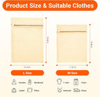 3Pcs Mesh Laundry Bags for Delicates, Durable Organic Cotton Mesh Wash Bags, Sturdy Zipper Laundry Bag for Lingerie, Clothes, Shoes, Socks, Large
