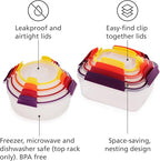 Joseph Joseph Nest Lock 16-piece Plastic BPA Free Food Storage Container Set with Lockable Airtight Leakproof Lids - Multicolor