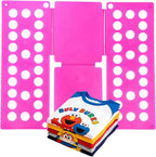 For Kids Ages 1–7 (Up to 48″/120cm) – Mini Kids Clothes Folding Board, Shirt Folder, Compact Laundry Organizer for Small Sizes, Portable Clothes Folder (Magenta)