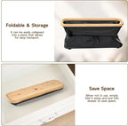 Toilet Paper Storage Basket with Bamboo Lid, Toilet Paper Holder with Storage, Free Standing Bathroom Storage Organizers with Non-Slip Bottom, Black 1 Pack