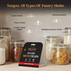 20 Pack Pantry Moth Traps for House Indoor – Advanced Red Line Formula Pantry Moth Traps with Pheromones Prime – Safe & Non-Toxic – Targets Indian Meal Moths & Other Pantry Moths