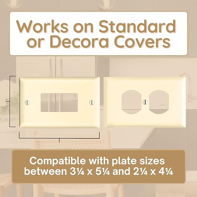 Power Perch Horizontal Wall Outlet Shelf with Cord Storage Strap - Declutter & Reclaim Bathroom Counter Space - Alexa Stand, Apple Homepod Shelf, Toothbrush Holders Wall Mounted - Almond, 1-Pack