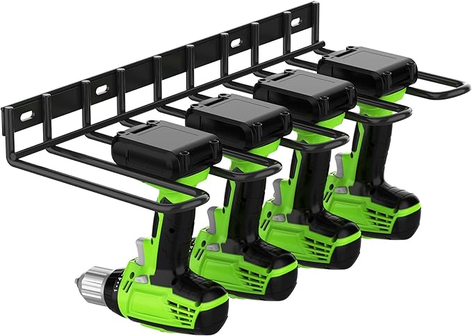 Power Tool Organizer, Drill Holder Wall Mount,Thickened Drill Rack,50 lb Garage Storage Heavy Duty Drill Organizer Utility Storage Rack for Dewalt Milwaukee Ryobi Cordless Tools