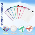 Jetec 32 Pcs Mesh Zipper Bags Toy Storage Bikini Organizer Bag Bolsas Para Guardar Trajes De Bano Waterproof Zipper Reusable Pouch Puzzle Multipurpose for Storage Office(Classic Color,5.1 x 4.1 Inch)