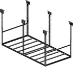 3x6 Ft Overhead Garage Storage Rack, 28-41 inch Height Adjustable Ceiling Mounted Organization Rack, 700 lbs Weight Capacity, 36"x72" Metal Rack for Garage Storage with Hanging Rods