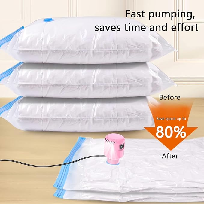 Vacuum Pump for Storage Bags,Electric Pump for Vacuum Storage Bags,55W Space Saver Vacuum Storage Bag Pump for Compression Clothing, Portable Vacuum Pump for Various Vacuum Sealer Bag