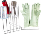 Bottle Drying Rack,Kitchen Glove Holder, Stainless Steel Gloves Drying Rack,Baby Bottle Dryer Rack,Plastic Bag Drying Rack,Rubber Glove Drying Rack for Dishwashing