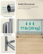 SONGMICS Laundry Basket with Wheels, 4-Section Rolling Laundry Hamper, 68.6 Gallons (260 L), Removable Liner, Steel Frame with Handle, 43.3 x 15.4 x 31.9 Inches, Cream White URLS014W01