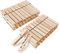 Wooden Clothes Pins,50 Pack, 2.9 Inch, Large Natural Birchwood Rust, Moisture Resistant Clothes Pegs, Heavy Duty Clothespins,Clothes Pins for Craft, Clips for Pictures