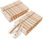 Wooden Clothes Pins,50 Pack, 2.9 Inch, Large Natural Birchwood Rust, Moisture Resistant Clothes Pegs, Heavy Duty Clothespins,Clothes Pins for Craft, Clips for Pictures