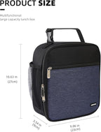 Lunch box Lunch bag for men women Insulated Lunchbox Lunch bags for Work Picnic Travel (Thicken navy blue)