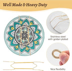 4 Pack Plate Hangers for Wall, Suitable for 9-12 inch Art Plate, Stainless Steel Invisible Heavy-Duty Wire Plate Holder with Wall Hooks, Display Hanger for Decorative Plates/Dishes/Platters(Gold)