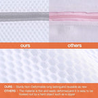 Kimmama Laundry Mesh Wash Bags, Lingerie Bags for Washing Delicates, Mesh Laundry Bags for Washing Machine, White Net, Grey Zipper, 2XL & 2L