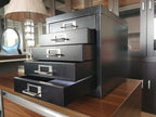 Office Storage Cabinet - File Cabinet Mini 5 Tier Metal File Organizer Document Organizer, for Home, Office, Desk (Black)