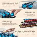 Acrylic Coffee Pod Drawer for Nespresso Vertuo Capsules, 3 Tier 60 Capacity Pods Organizer for Countertop Coffee Bar Home Office Kitchen
