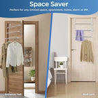 Over The Door Towel Rack, 3-Tier Space Saver for Bathroom & Bedroom, No Drill Hanging Holder for Towels, Robes, Clothes, Perfect for Apartments, Dorms, Renters
