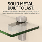 KES Glass Shelf for Bathroom, 24 Inch Bathroom Shelf with Tempered Glass and Polished Chrome Bracket Wall Mounted 2 Pack, BGS3201S60-P2