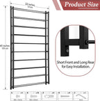 Wine Rack Wall Mounted: 20 Bottles Display Hanging - Large Capacity Wine Storage for Wine Lovers, Bar Operators as Wine Cellar/Bar/Restaurant/Hotel Lobby Display.