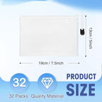 Jetec 32 Pcs Mesh Zipper Bags Toy Storage Bikini Organizer Bag Bolsas Para Guardar Trajes De Bano Waterproof Zipper Reusable Pouch Puzzle Multipurpose for Storage Office(White,7.5 x 5 Inch)
