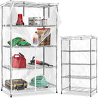 Wire Shelf Cover,600D Heavy Duty 100% Waterproof Shelf Covers for Wire Shelving,Outdoor Storage Shelves Cover for Metal Rack,36" W x 16" D x 72" H,Clear