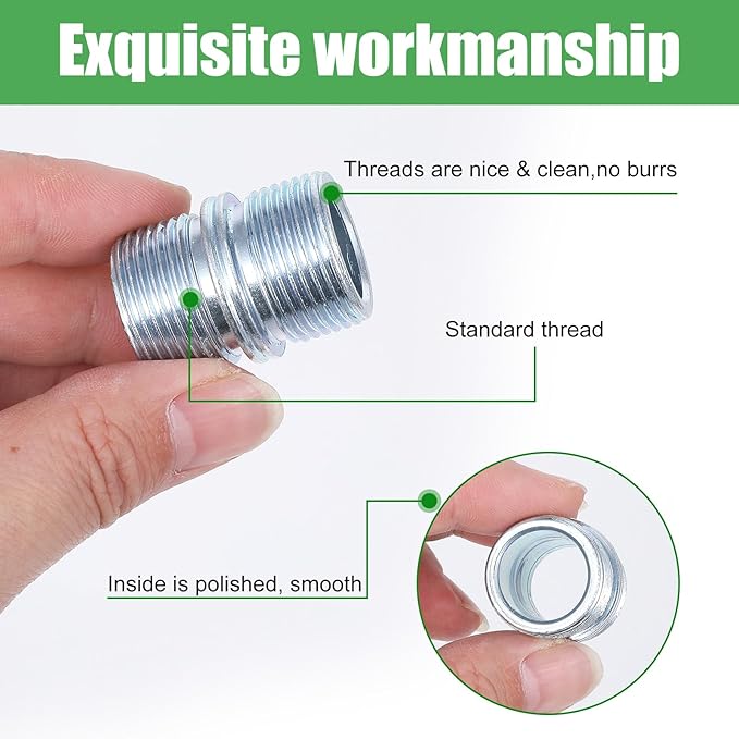 4 Pcs Coarse Thread Connectors 1 Inch/25.4mm Diameter Metal Rack Connector Wire Shelf Connectors Wire Rack Shelve Unit Pole Connector for Metal Poles (ID: 16mm,OD: 23mm)