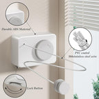 Danpoo Retractable Clothesline Indoor Outdoor, Heavy Duty Anti-Sag Wall Mounted Laundry Drying Line with Stainless Steel Rope
