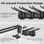 Garage Tool Organizer 32in - Heavy Duty Wall Mount Tool Storage Rack Load 350lb for Mop Rake Broom Shovel Folding Chair