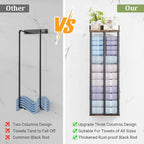 Large Towel Racks for Bathroom Wall Mounted, Updated 3 Bar Bath Towel Holder for Bathroom Wall, 34'' Bath Towel Rack for Bathrooms, Metal Small Bathrooms Towel Storage Rack, RV Towels Rack, Rustic