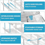 Can Organizer for Pantry, 4 Tier Canned Food Goods Storage Organizer, Clear Soda Can Organizer for Refrigerator Stackable Can Dispenser Rack Holders for Pantry Cabinet Fridge Countertop, Holds 48 Cans