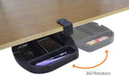 ApexDesk Clamp-On Under Desk 360-Degree Swivel Drawer - Perfect Office Storage Accessory For Your Existing Standing Desk (Clamp-On Desk Drawer - Black)