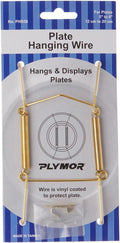 Plymor Shiny Gold Finish Wall Mountable Plate Hanger, 4.625" H x 2.5" W x 0.5" D (for Plates 5" - 8"), Pack of 3