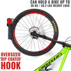 PRO BIKE TOOL Swivel Bike Rack - 2 Pack Indoor Wall Mount for Bicycles in Home and Garage - Vertical Hanging Rack for Space-Saving Storage - Secure Hook for MTB, Road, Hybrid and Kids Bikes