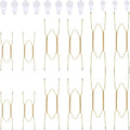 Hotop 12 Pieces Plate Hangers for Wall Stainless Steel Wire Invisible Heavy Duty Plate Hangers Display Holders with 12 Pieces Hooks for Wall Decorative(8/12/14 Inch,Gold)