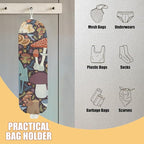 2 Pcs Mushroom Plastic Bag Holder, Wall Mount Grocery Bag Holder for Plastic Storage bag, Large Reusable Grocery Bags Storage Dispenser for Home Kitchen, Cute Mushroom Gifts for Women Wife Grandma